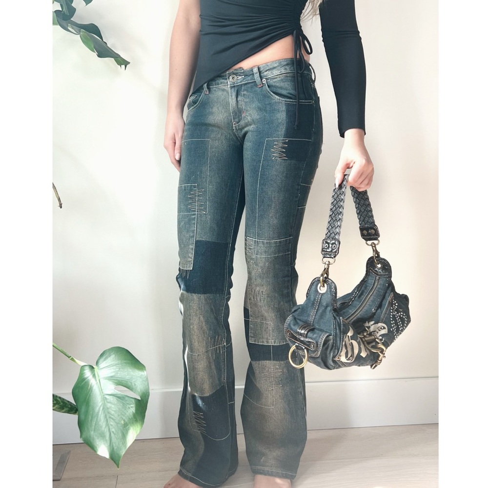 2006 RARE Vintage BONGO | y2k Patchwork Denim Low rise Jeans